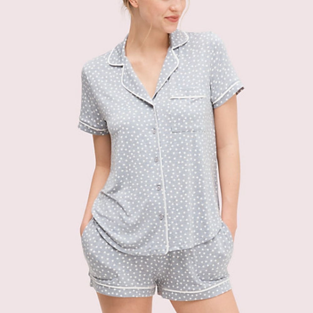 Kate Spade Mini Heart Short PJ Set Large NWT